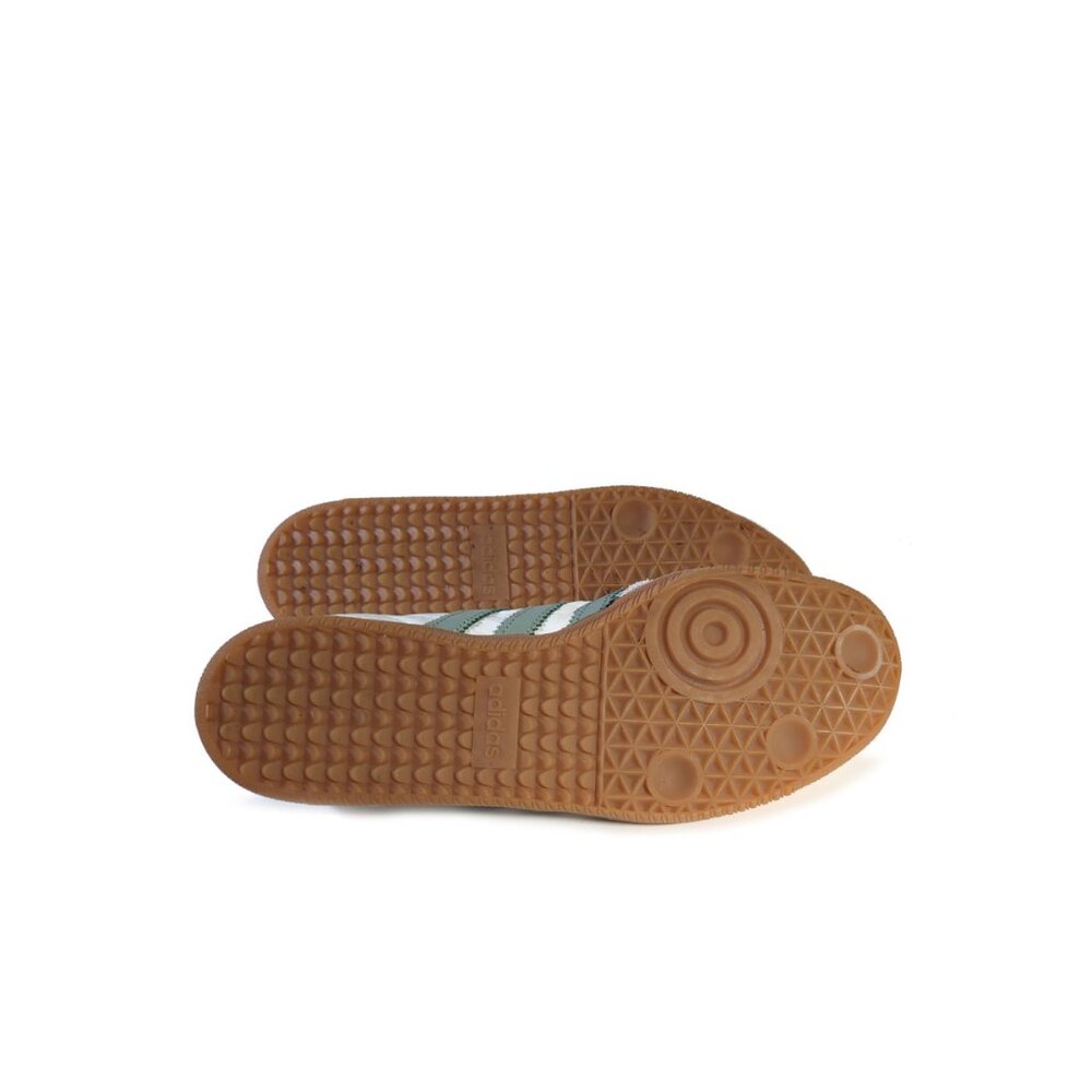 Adidas Samba OG Sneakers White Silver Green Size Women’s 8.5 - Picture 9 of 9